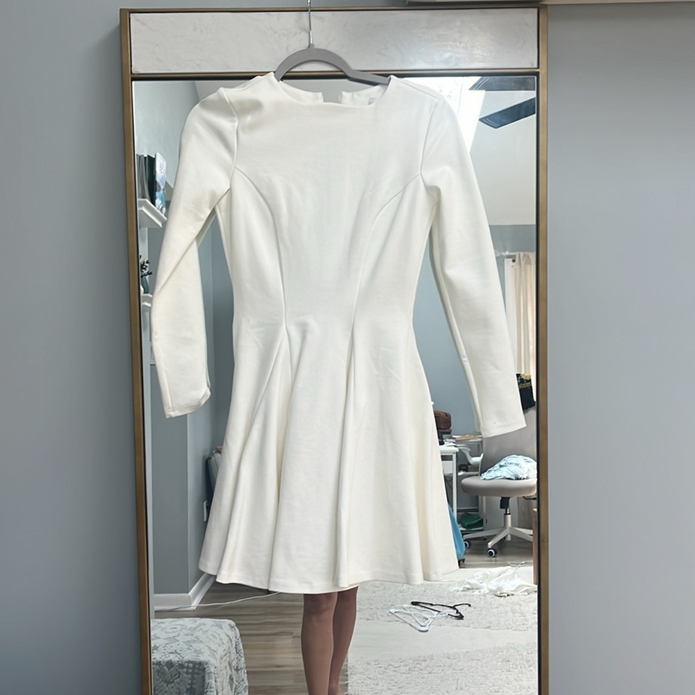 Long sleeve white dress